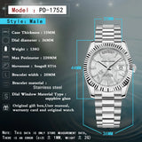 PAGANI DESIGN 2026 New DD36 automatic mechanical men watch Double calendar 36MM Watch For Men sapphire luxury waterproof Watches
