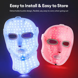 Wireless 7 Colors LED Face Neck Mask Rechargeable Photon Therapy Mask Red Light Skin Tightening Lifting Facial Beauty Device Home SPA Facial Care Machine