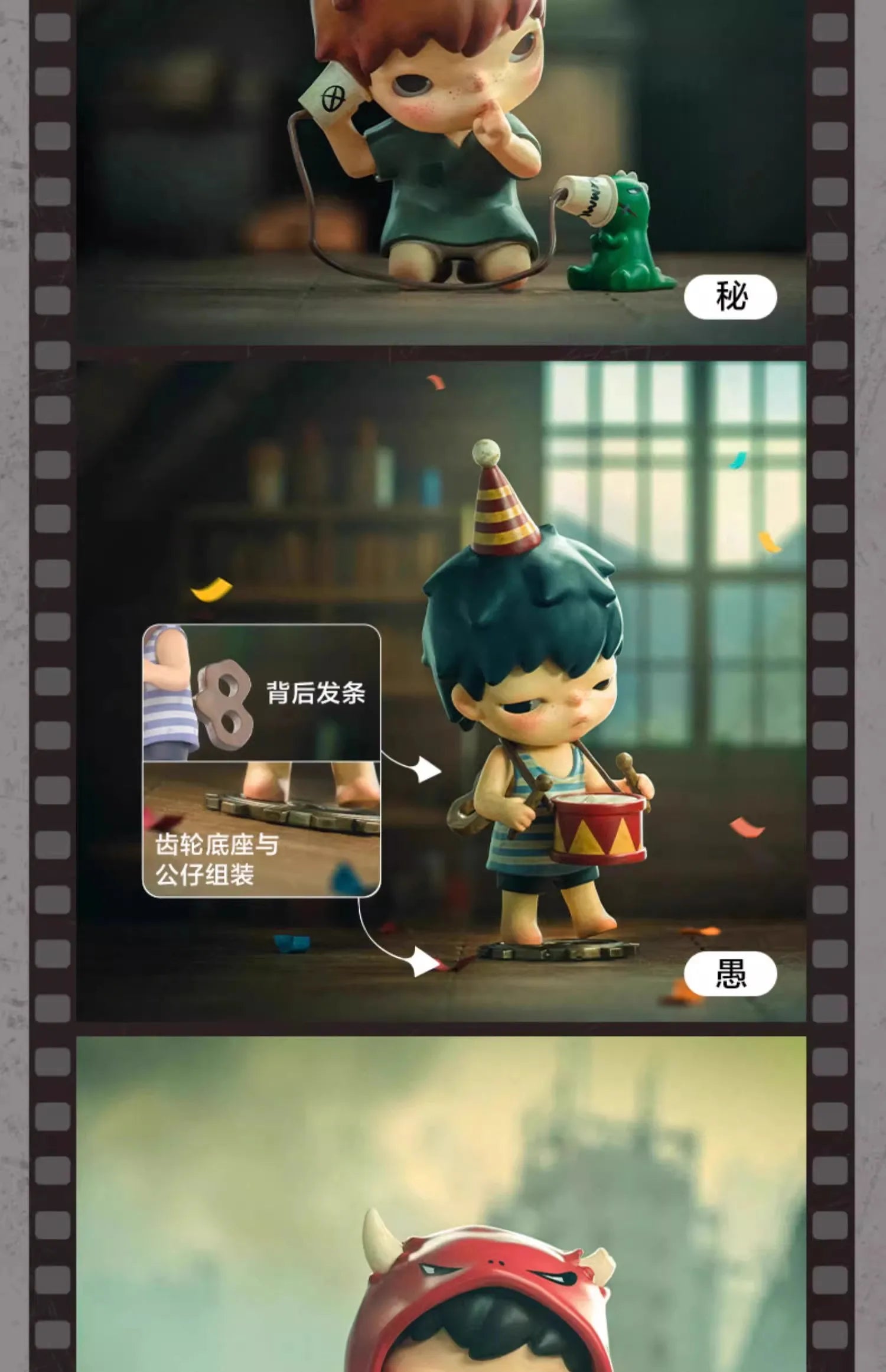 POP MART Hirono The Mime Series Figure Anime Cartoon Action Figurine Blind Box Toys Doll Cute Mysterious Box Birthday Boys Gifts