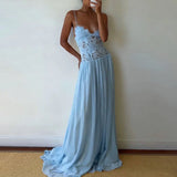 Lace Patchwork Ankle-Length Dress for Women