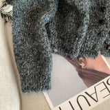 Women's Turtleneck Button-Front Cardigan