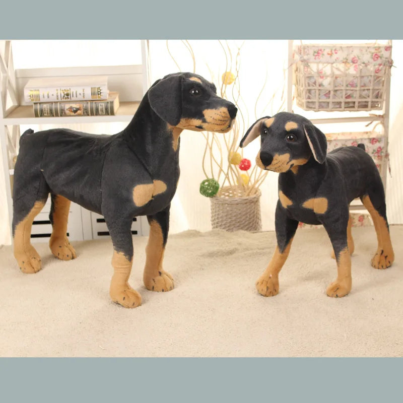 Lifelike Dog Plush Toy 70cm Giant Realistic Animals Stuffed Rottweiler Dog Plush Toys Home Decoration Gift For Children
