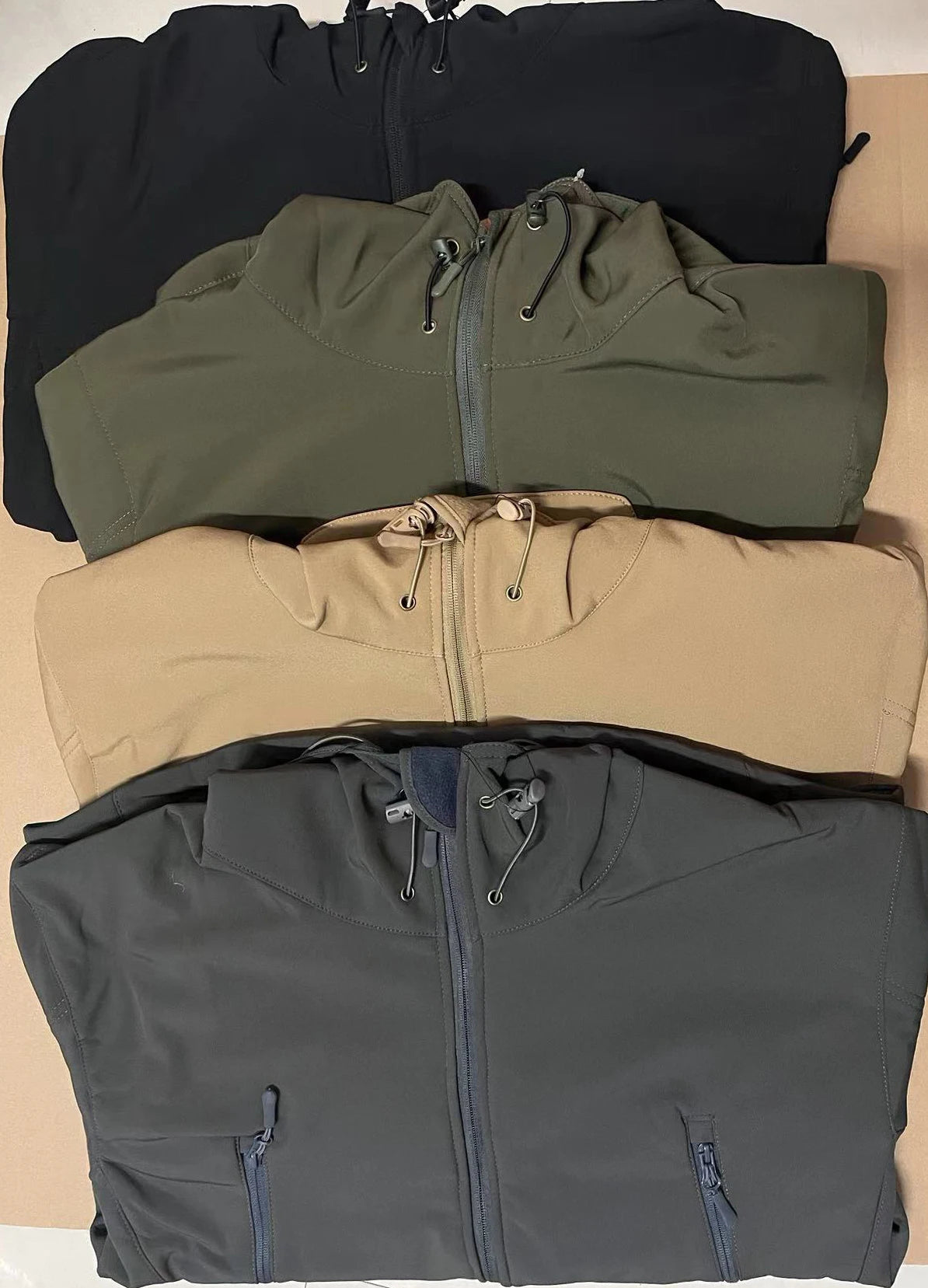 Men's Fleece Tactical Parka & Cargo Jacket Set