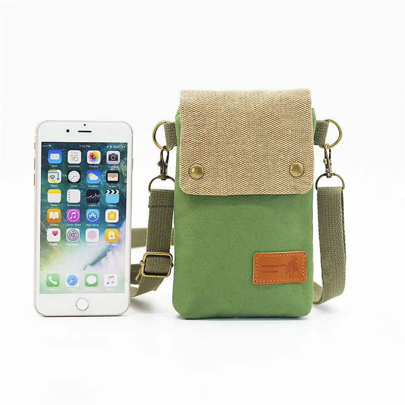 Mini Canvas Crossbody Phone Bag