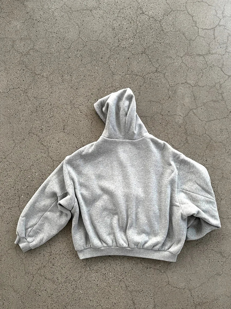 Reversible Oversized Plaid-Lined Hoodie