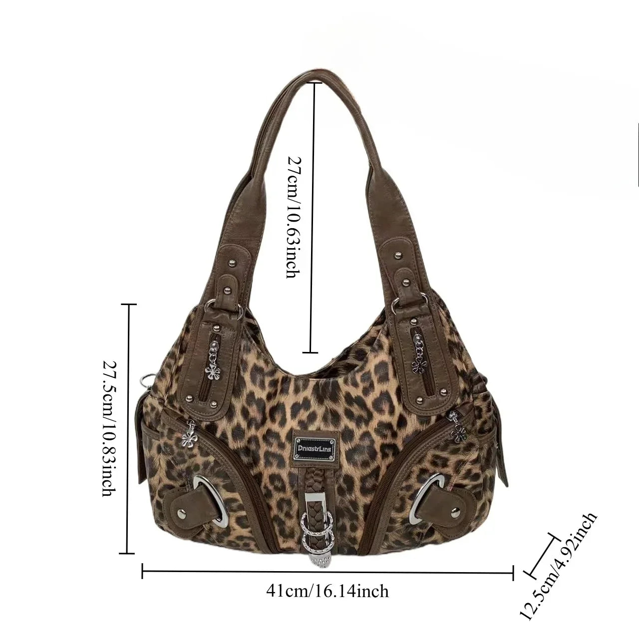 Y2K Leopard Print Shoulder & Crossbody Bag