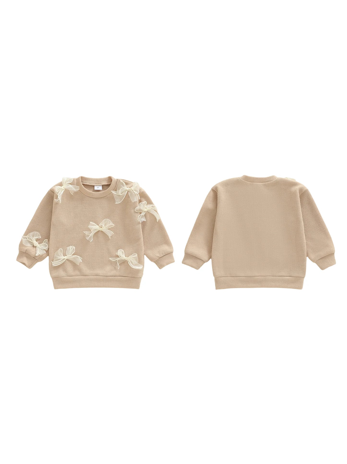 Girl’s 3D Tulle Bow Sweatshirt