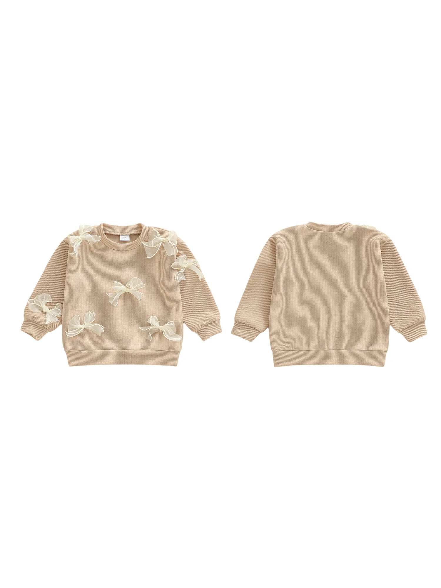 Girl’s 3D Tulle Bow Sweatshirt