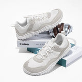 HOBIBEAR Wide Toe Walking Shoes Men Women Non Slip Outdoor Sneakers Lace Up Mesh Breathable Running Shoes