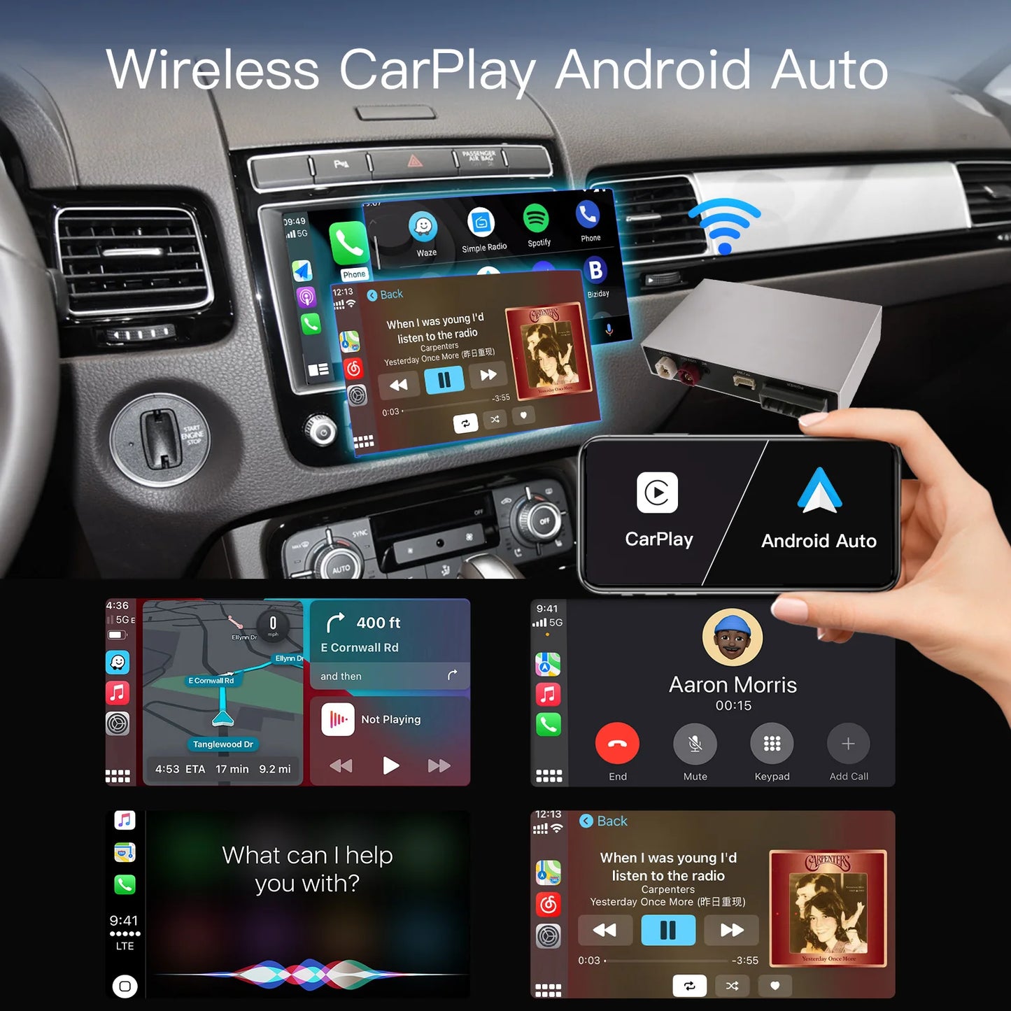 Wireless CarPlay & Android Auto for VW Touareg 7P RNS850