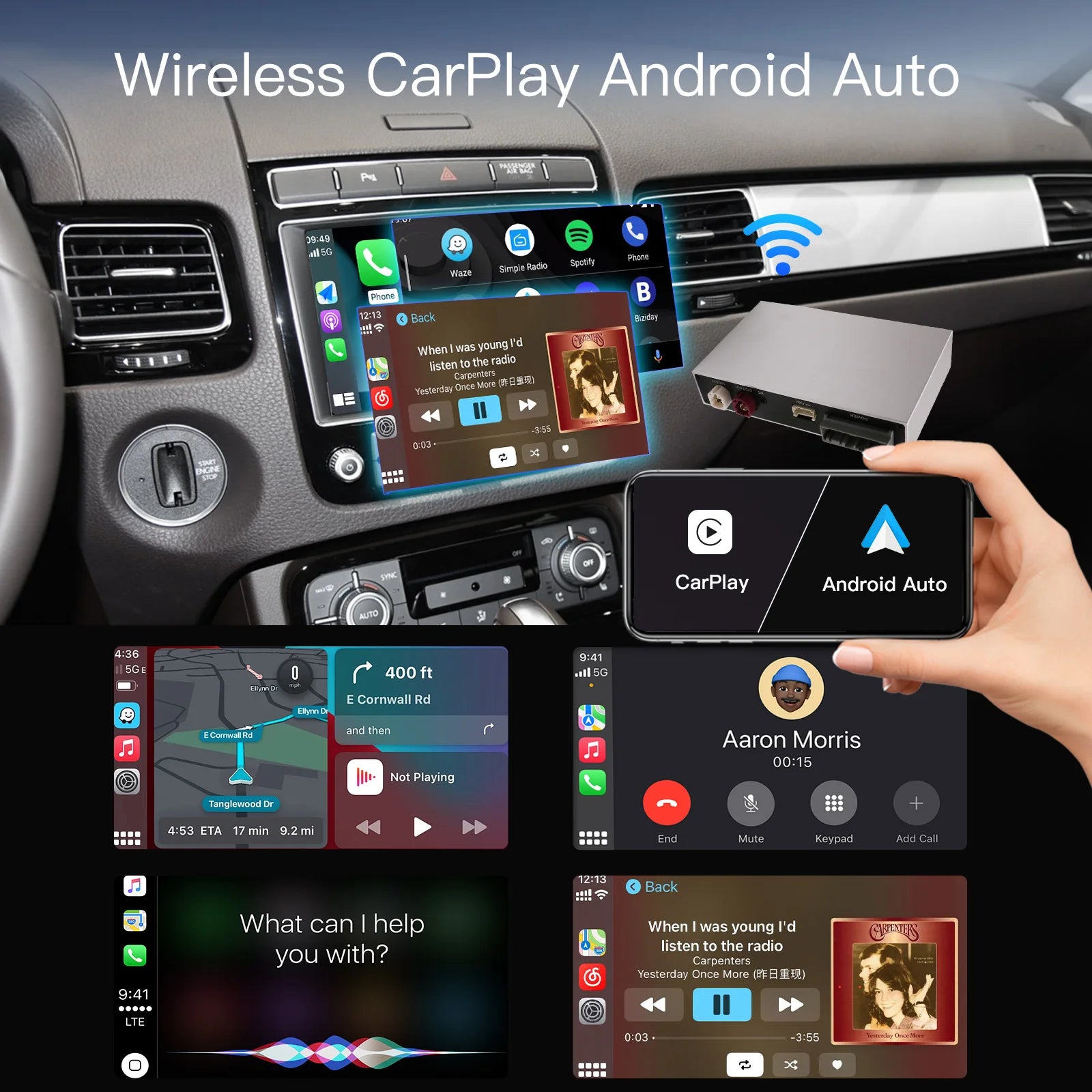 Wireless CarPlay & Android Auto for VW Touareg 7P RNS850