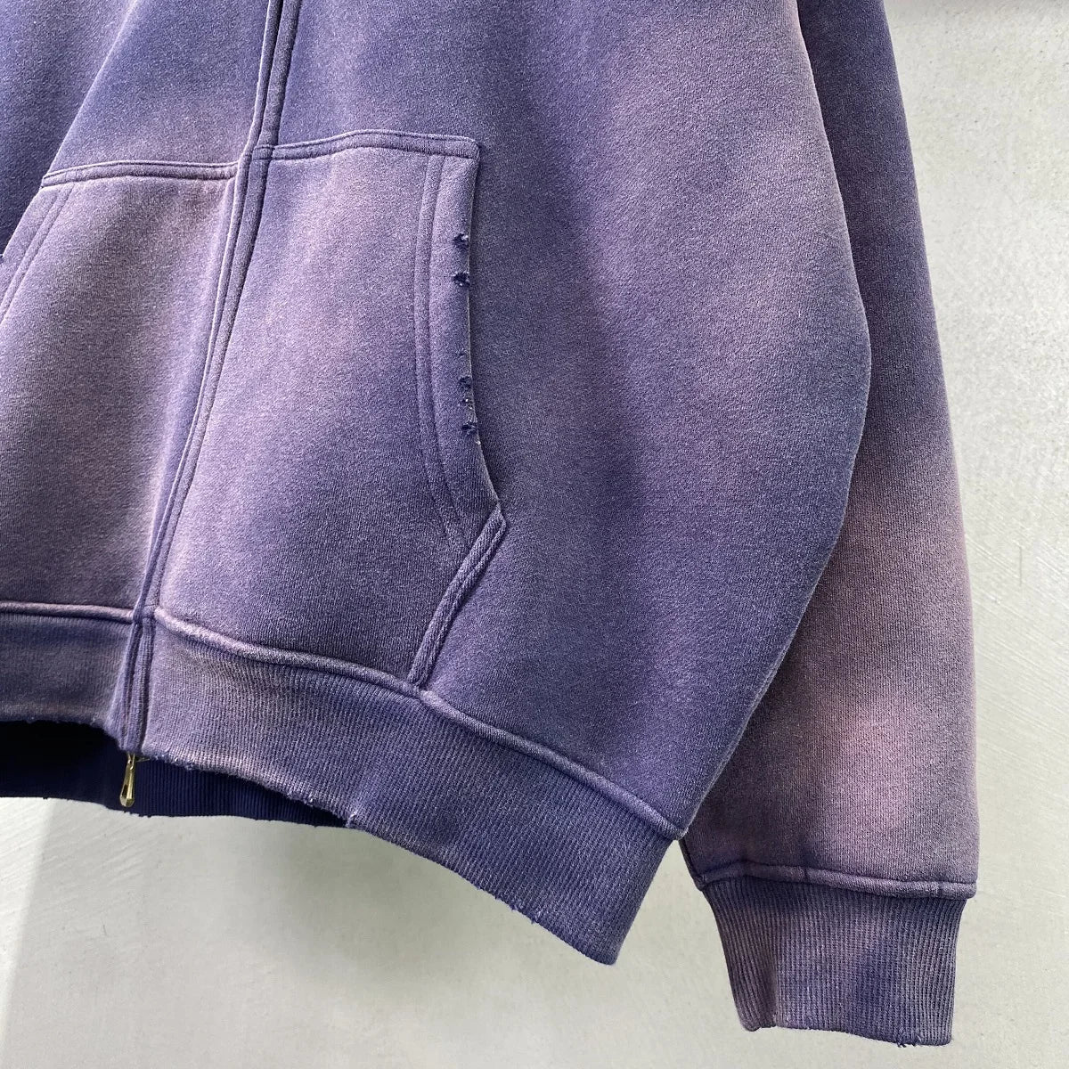 Men’s Oversized Tie-Dye Fleece Zip-Up Hoodie