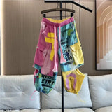 Women's Patchwork Denim Harem Pants | Streetwear
