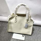 Genuine Leather The Tote Bags For Women Luxury Designer Handbag Purses 2024 New In First Layer Cowhide Large Top Handle Shoulder
