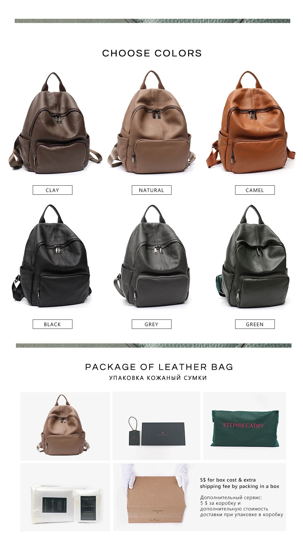 Natural Cowhide Backpack for Women&men Minimalist Design Casual Daily Versatile College Students' Shoulder Bags Travel Knapsack