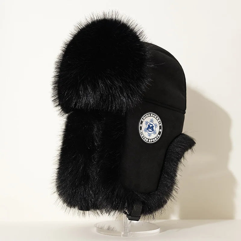 Faux Fur Winter Trapper Hat with Earflaps
