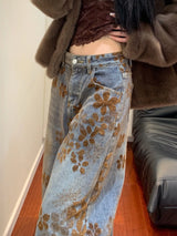 Women's High-Waist Wide-Leg Vintage Jeans
