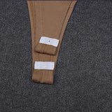 Women's Sleeveless Off-Shoulder Halter Knit Bodysuit