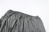 SIsterlinda Unique Irregular Women 2 Piece Set Solid Swinging Pleated Single Full Sleeve Turtleneck Tops+Matching Split Skirts