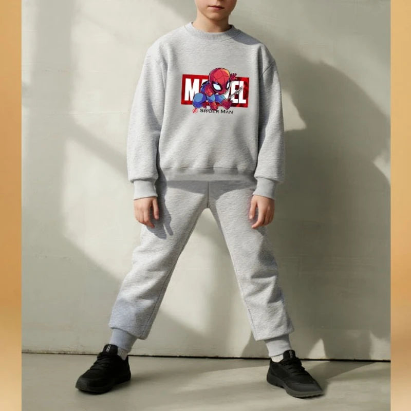 Anime Spiderman Printed Boys Sweatshirt Sets Spring/autumn Kids O Neck Hoodies Pants Two Piece Child Long Sleeve Clothes Set New