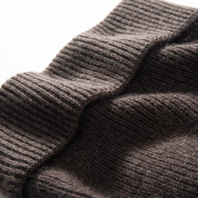 MERRILAMB 100% Cashmere Knit Beanie – Unisex Winter Hat