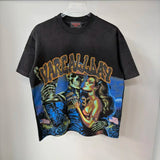 Men's Oversized Rhinestone Letter Cotton T-Shirt