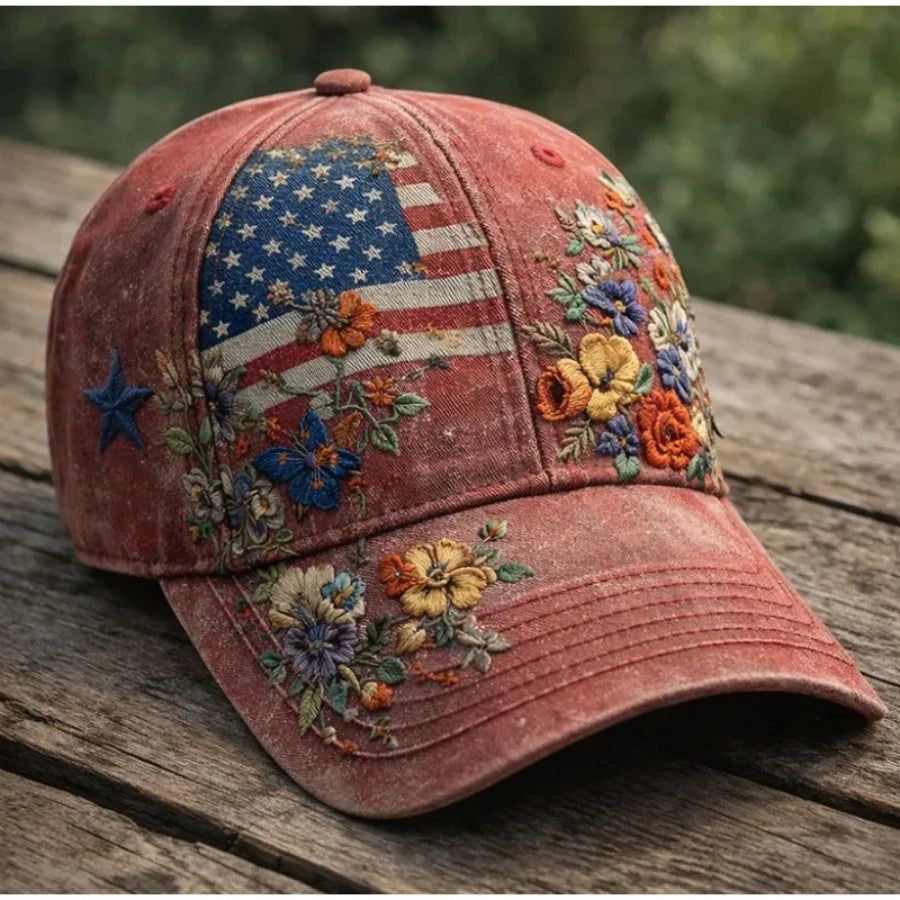 Unisex US Flag Embroidered Baseball Cap | Adjustable Mesh Hat