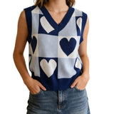 Plaid V-Neck Sleeveless Vest