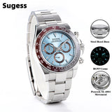Sugess Panda Chronograph 39mm Automatic Watch