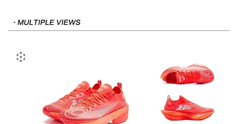 QIAODAN Feiying Plaid 2.0 Men Marathons Running Shoes Professional Carbon Plate Sport Shoes Rebound Racing Sneakers QDB023252290