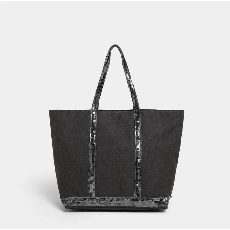 Women's Sequin Canvas Tote Bag