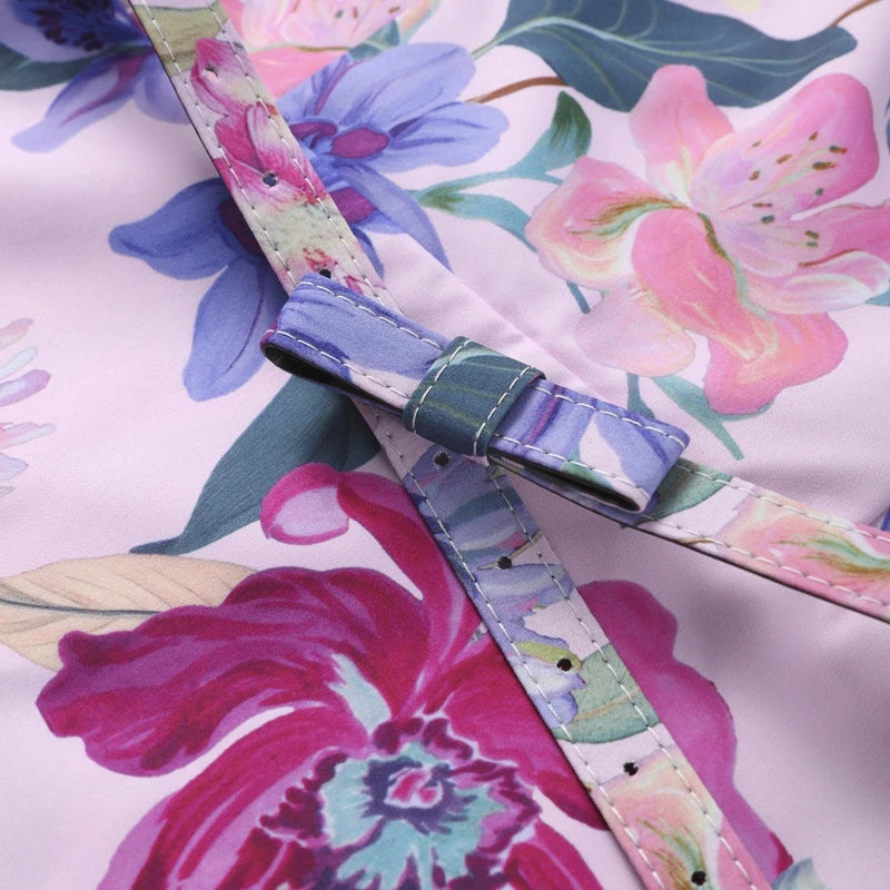 Floral Strapless Vest & Straight-Leg Trouser Set