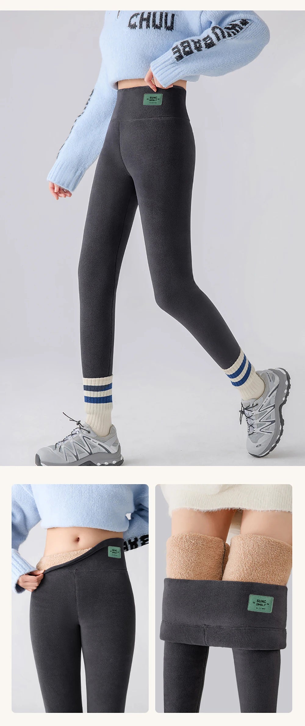 High-Waisted Thermal Fleece Leggings