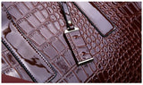 Luxury Vintage Crocodile Pattern Tote