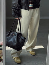 Autumn Burgundy Sweatpants Women Straight Leg Sport Pants Cotton Ladies Coffee Basic Joggers Wide Leg Women's Pants And Trousers