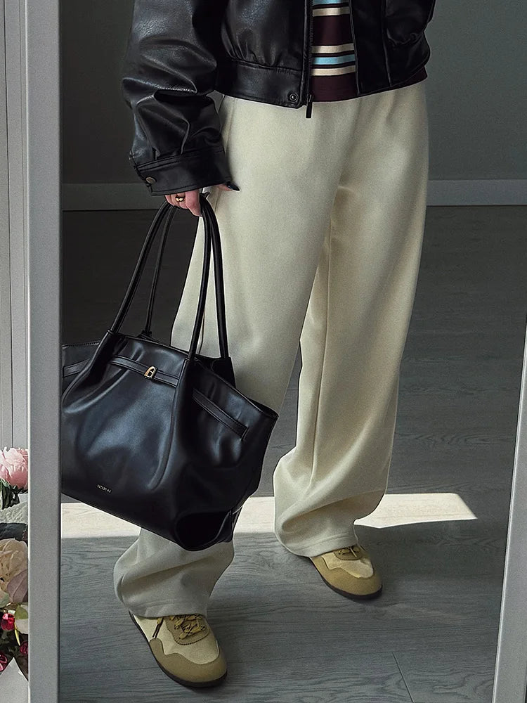 Autumn Burgundy Sweatpants Women Straight Leg Sport Pants Cotton Ladies Coffee Basic Joggers Wide Leg Women's Pants And Trousers