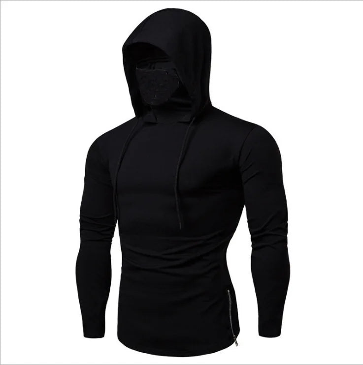 Men’s Balaclava Hoodie with Zip-Detail Hood