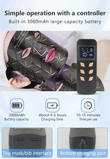 LED Facial Mask with Neck 8 color Near-infrared Red Facial and Neck Photon Oil Control Skin Firming Whitening and Anti Rednes
