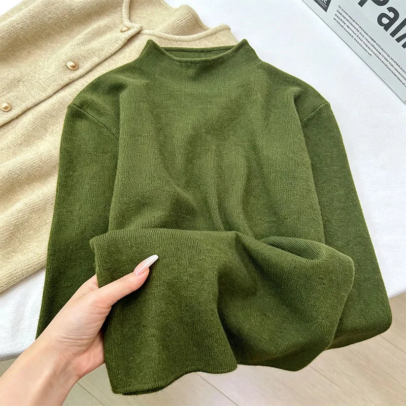 Women's Mock Neck Slim Fit Knit Sweater