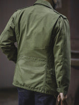 Men's Vintage Military Field Jacket – Cotton Zip Coat