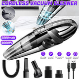 Cordless Handheld Vacuum | 6000Pa Wet & Dry | USB