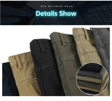 Men's Cotton Straight-Leg Casual Trousers