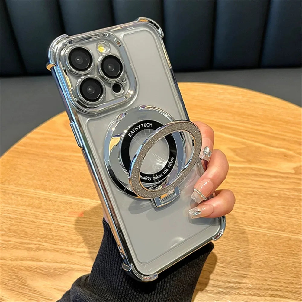Luxury Shockproof Clear Ring Case