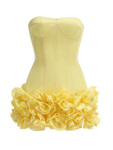 Structured Floral Mini Party Dress