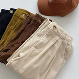 Women's High-Waist Corduroy Wide-Leg Pants