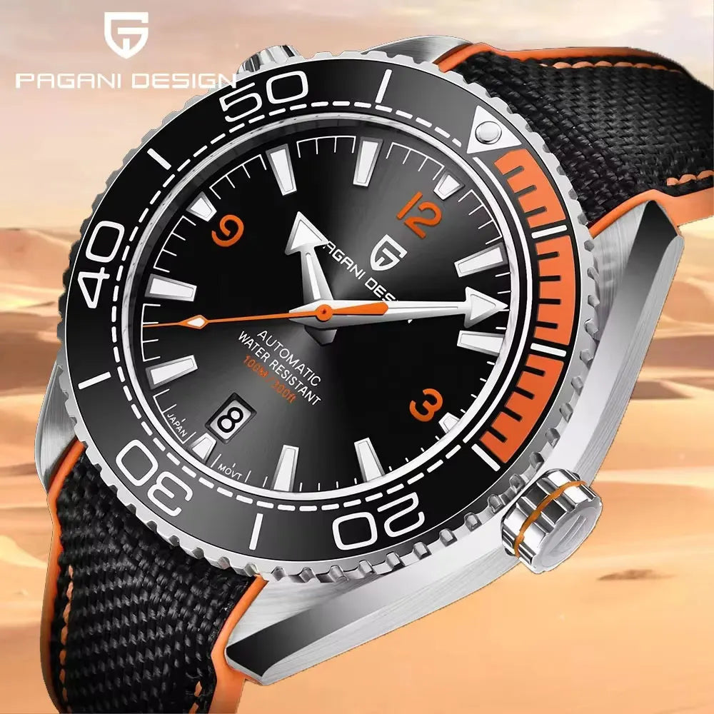 PAGANI DESIGN New PD-1679 Men's Watch Japan 8215 Movement Mechanical Watches Sapphire Glass 100M Waterproof Automatic Wristwatch