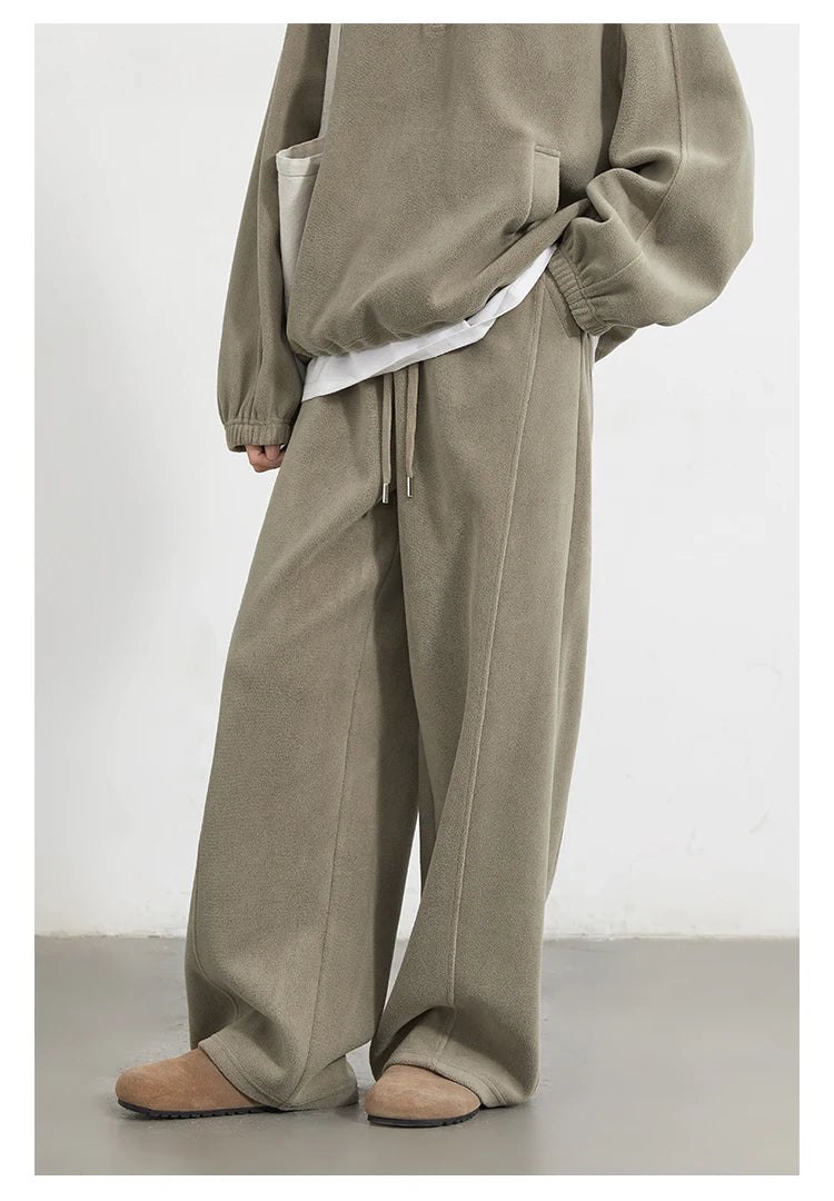 CHIC VEN Women Sweatsuit Loose Casual New Granular Velvet Stand Collar Female Top Pants Set for Woman Sport Autumn Winter 2025