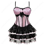 Women's Corset Dress with Straps & Lace | Plus Size Bustier Set