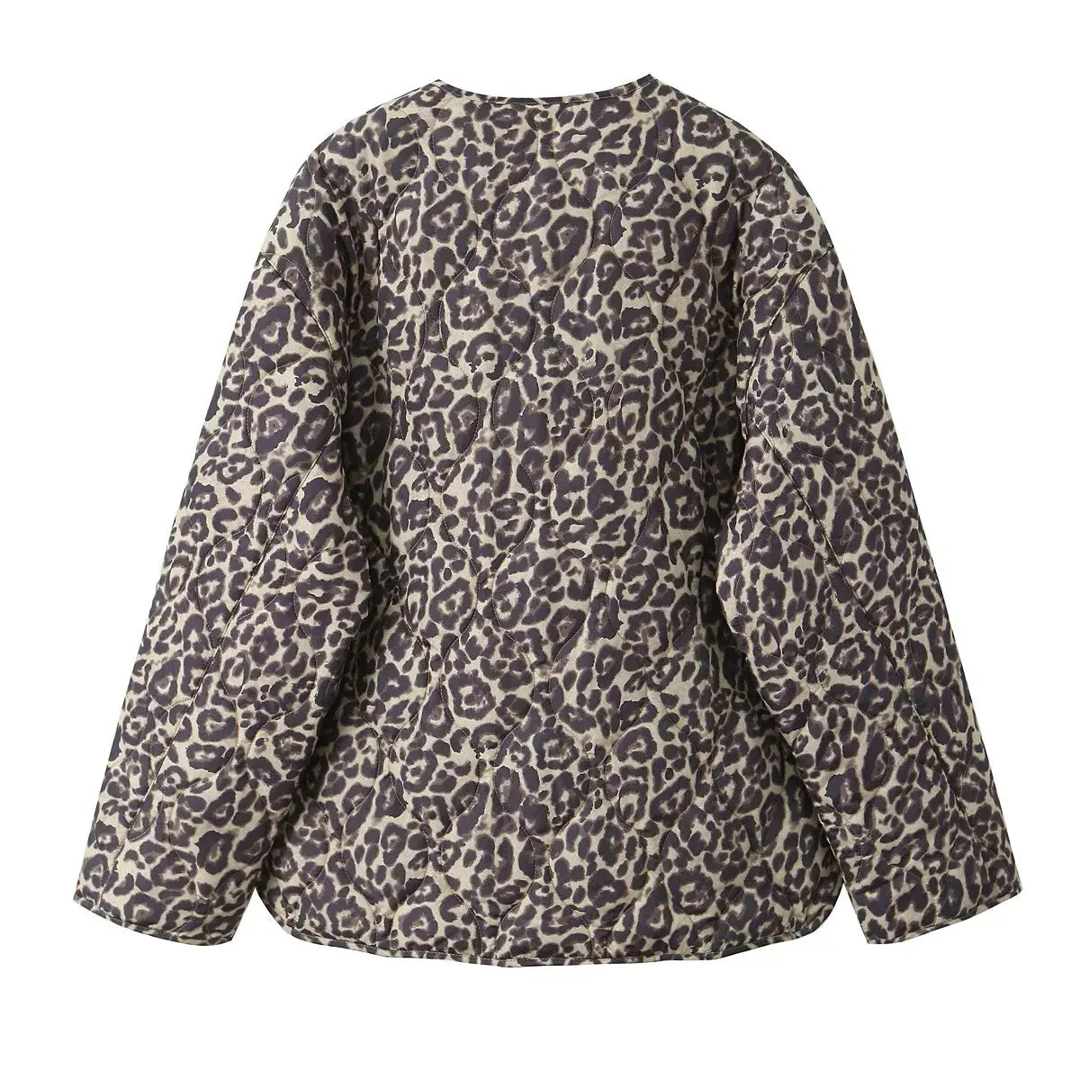 Casual Full-Zip Cotton Jacket – Autumn/Winter Fashion Coat with Curled Edge