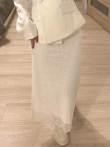 Elegant Lace Maxi Skirt – Women's Floral Pencil Skirt